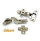 CERNIERA BLUM CLIP PER ANTA LEGNO A FILO COLLO ALTO FORO 35 A SCATTO + BASETTA 