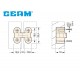 CERNIERA INVISIBILE A SCOMPARSA CEAM 2022 mm.33,4x13,8 PER MOBILI IN LEGNO BI/MA