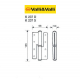 CERNIERA PORTA VALLI & VALLI / FORGES K237 Oro lucido mm.135x68 Dx / Sx 