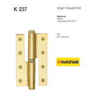 CERNIERA PORTA VALLI & VALLI / FORGES K237 Oro lucido mm.135x68 Dx / Sx 