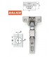 CERNIERA SALICE BB2 BBE CBA2AC9 Angolo 110° X ANTE SAGOMATE ANTA CUCINA MOBILE