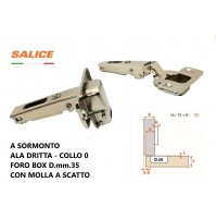 CERNIERA SALICE C2ABP99 FORO mm.35 A SORMONTO COLLO 0 CON MOLLA C2A6A99 A SCATTO