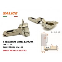 CERNIERA SALICE FAG CFA5G99 FORO D.40 MEZZA BATT. COLLO 11 SENZA MOLLA A SCATTO