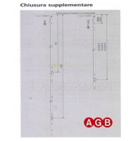 Chiusura Supplementare Ridotta AGB A200130003 cm.125/180 GR3 per anta ribalta 