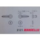 Maniglia Mandelli serie DUO art.3121 Oro + Metacrilato Rosa per porte interne