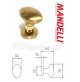 POMOLO PER PORTA OVALE MANDELLI ORO SATINATO ART.744 VERSIONE GIREVOLE E FISSO