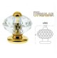 POMOLO PER PORTA PORTONE CRISTALLO SWAROVSKY d.mm.80 ORO GOLD GIREVOLE O FISSO 