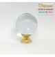 POMOLO VETRO MURANO SFERA DIAMETRO mm.40 BASE ORO vari colori POMOLINO VETRO