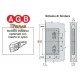 SERRATURA AGB PATENT MEDIANA B011025003 E.mm.50 OTTONATA DOPPIO QUADRO PER WC