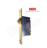 SERRATURA AGB PER PORTE SCORREVOLI 00704.35 E.mm.35 OTTONATA CHIUSURA CON CHIAVE