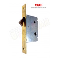 SERRATURA AGB PER PORTE SCORREVOLI 00706.50 E.mm.50 OTTONATA CHIUSURA CON QUADRO