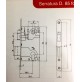 SERRATURA FORO YALE RIDOTTA E.mm.50 CROMO OPACO DIST.mm85 INFILARE TIPO PATENT