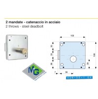 SERRATURA MG 426 55 1 DX PER PORTA PORTONCINO CANCELLETTO DA APPLICARE C/CILIN.