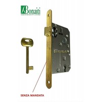 SERRATURA PORTA BONAITI BLOCK S82 OTTONATA MM.50 F.190x20 SERRATURE PATENT INF.