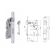 SERRATURA PORTA PATENT PICCOLA CROMO SATINATO Entrata mm.50 CON INCONTRO VITEL